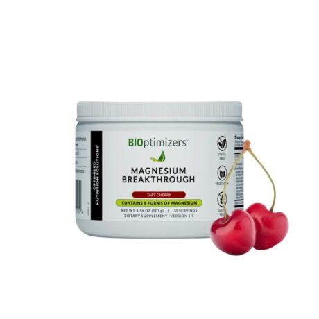 Magnesium Breakthrough Powder | Tart Cherry | Bioptimizers | 5.33 oz